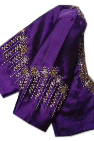 Purple Maggam Work Blouse