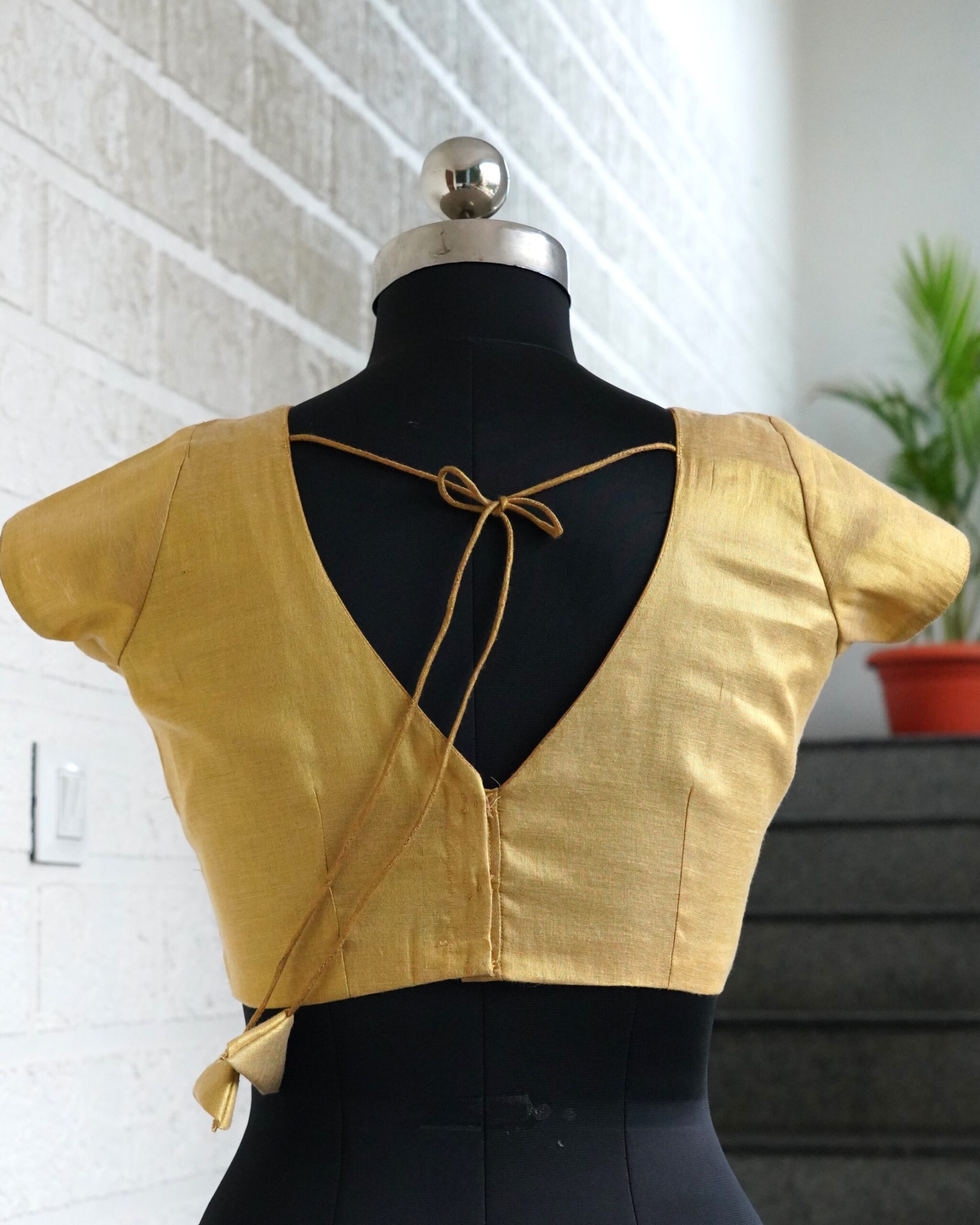 Tissue Gold Readymade Blouse - Image 2