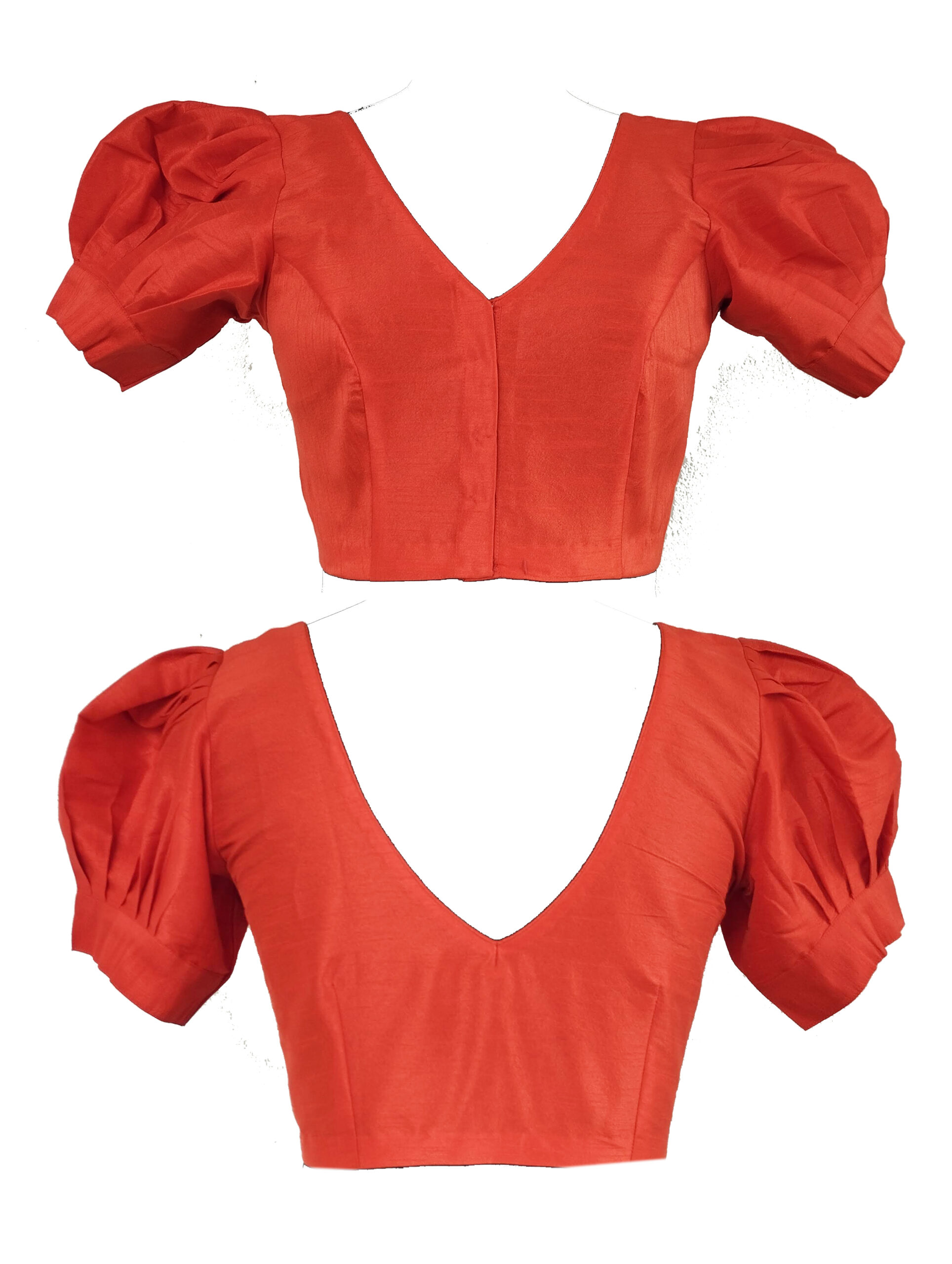 Rawsilk Puff Sleeves Blouse - Image 6
