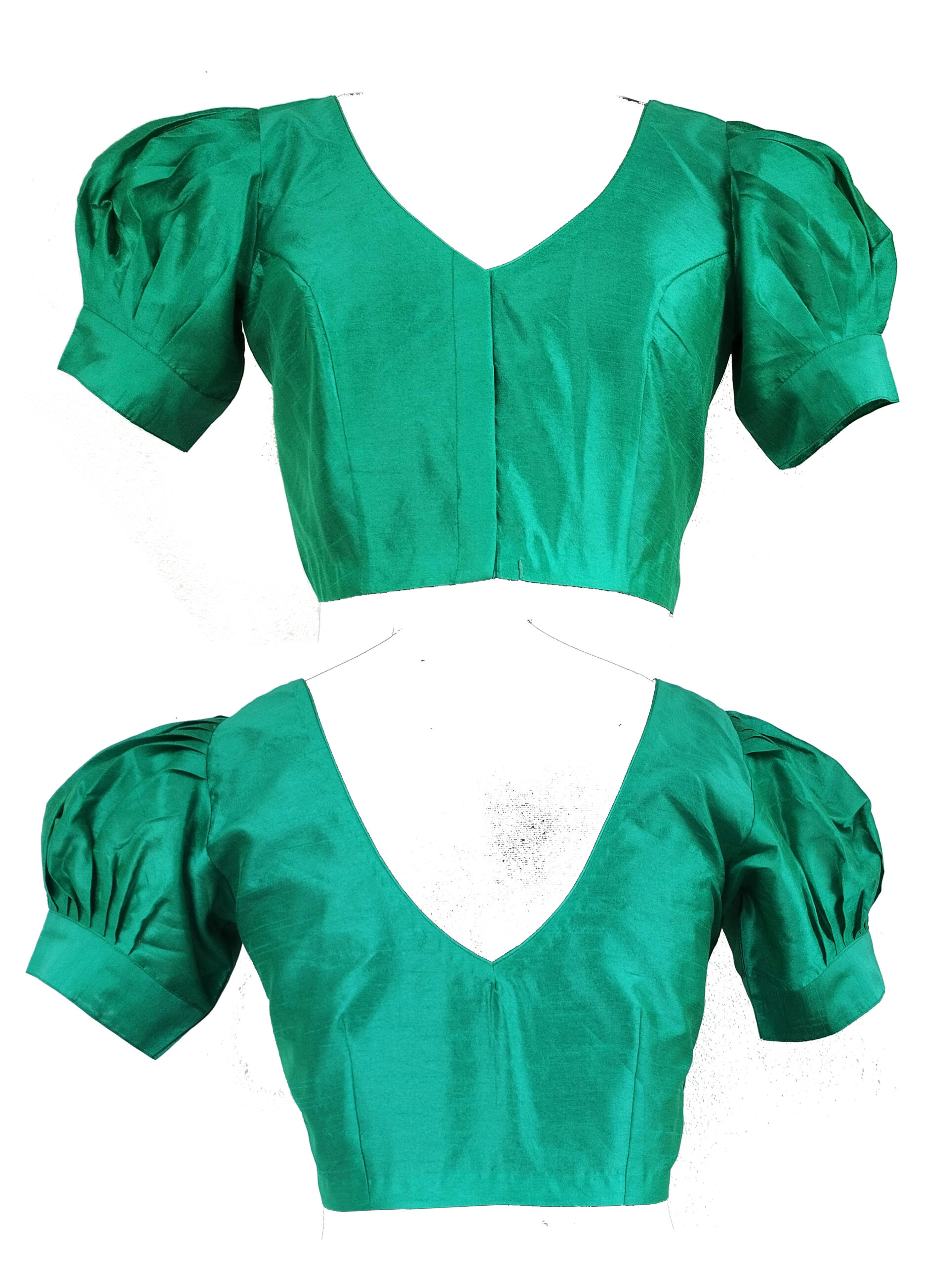 Rawsilk Puff Sleeves Blouse - Image 7