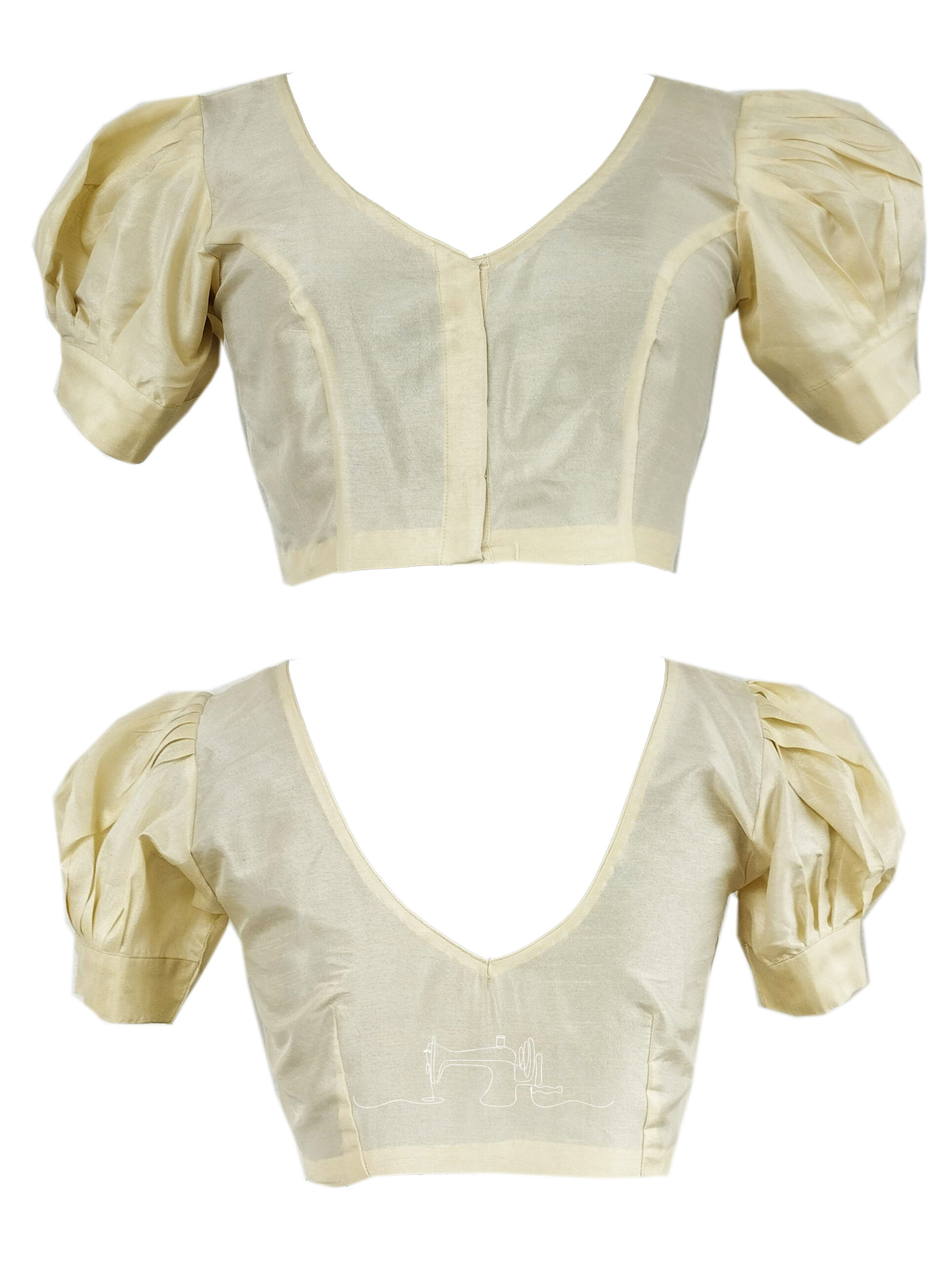 Rawsilk Puff Sleeves Blouse - Image 8