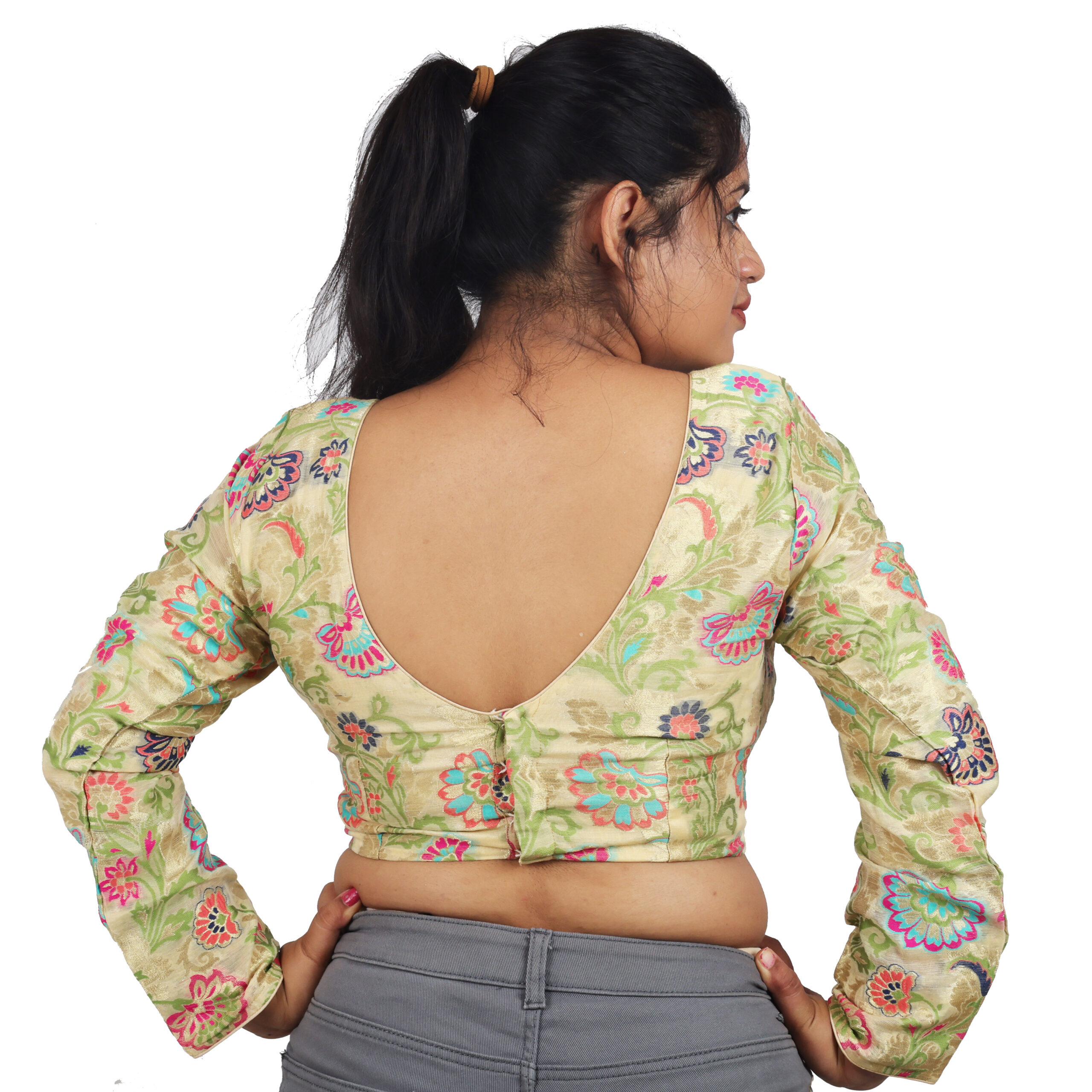 Brocade Multi Color Blouse - Image 2