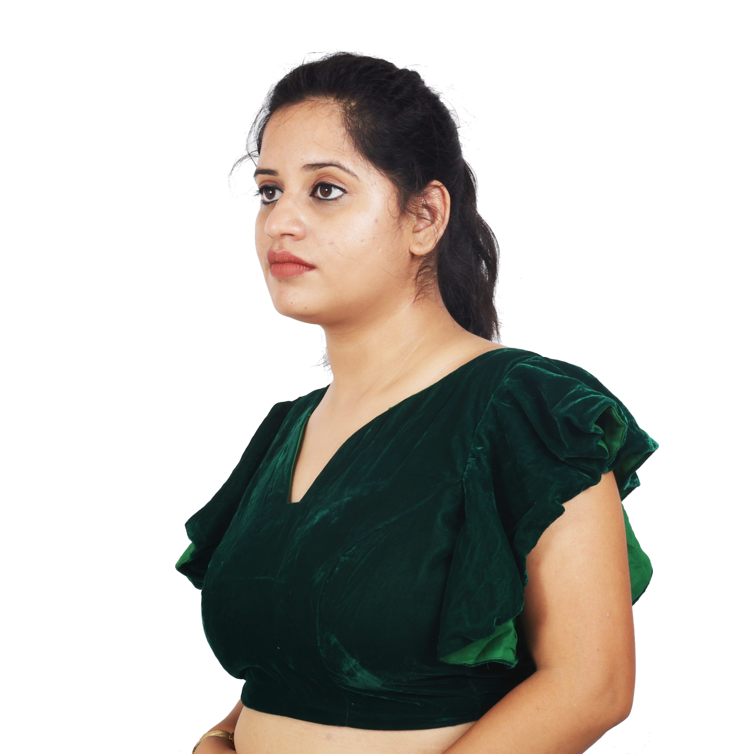 Velvet Designer Readymade Blouse - Image 3