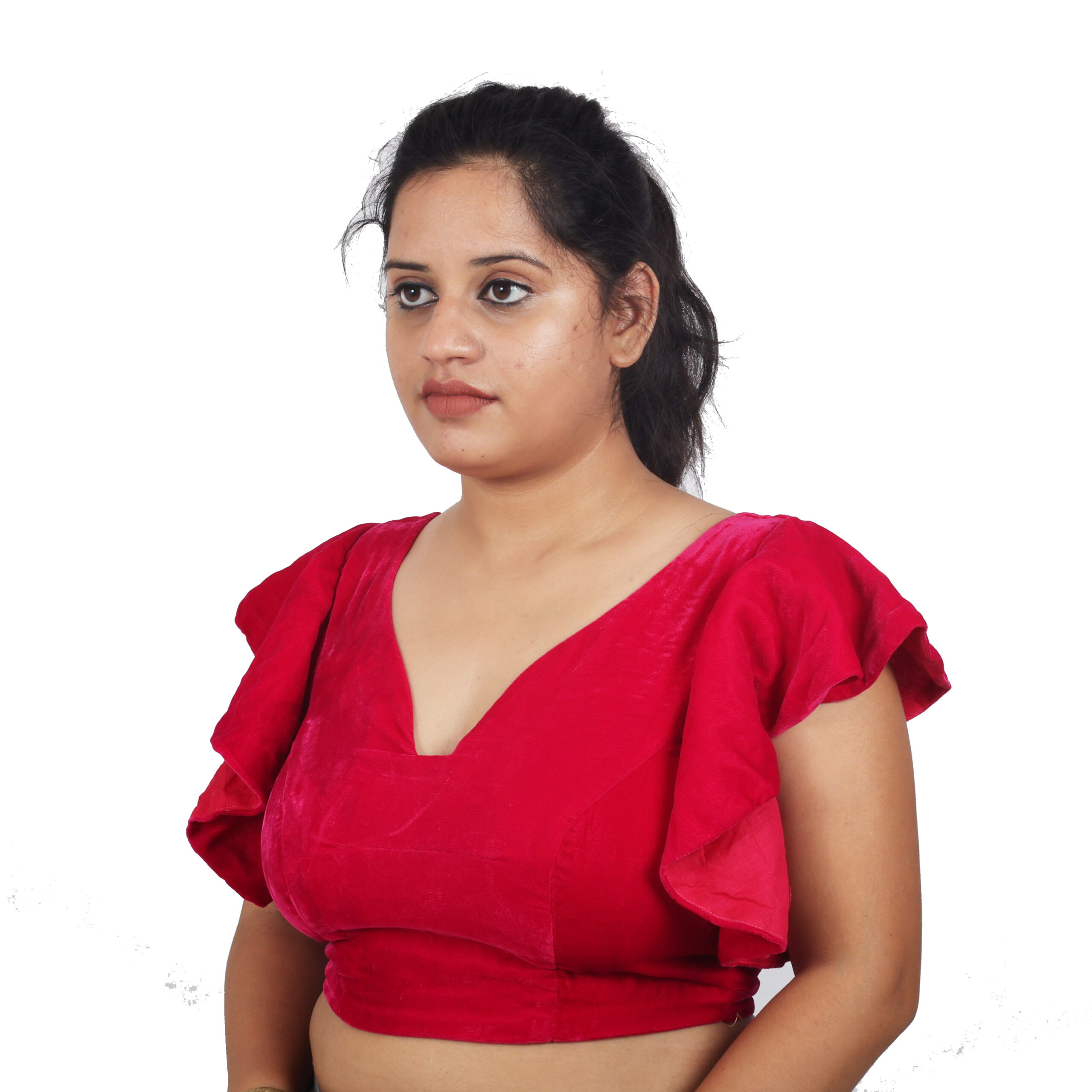 Velvet Designer Readymade Blouse - Image 3