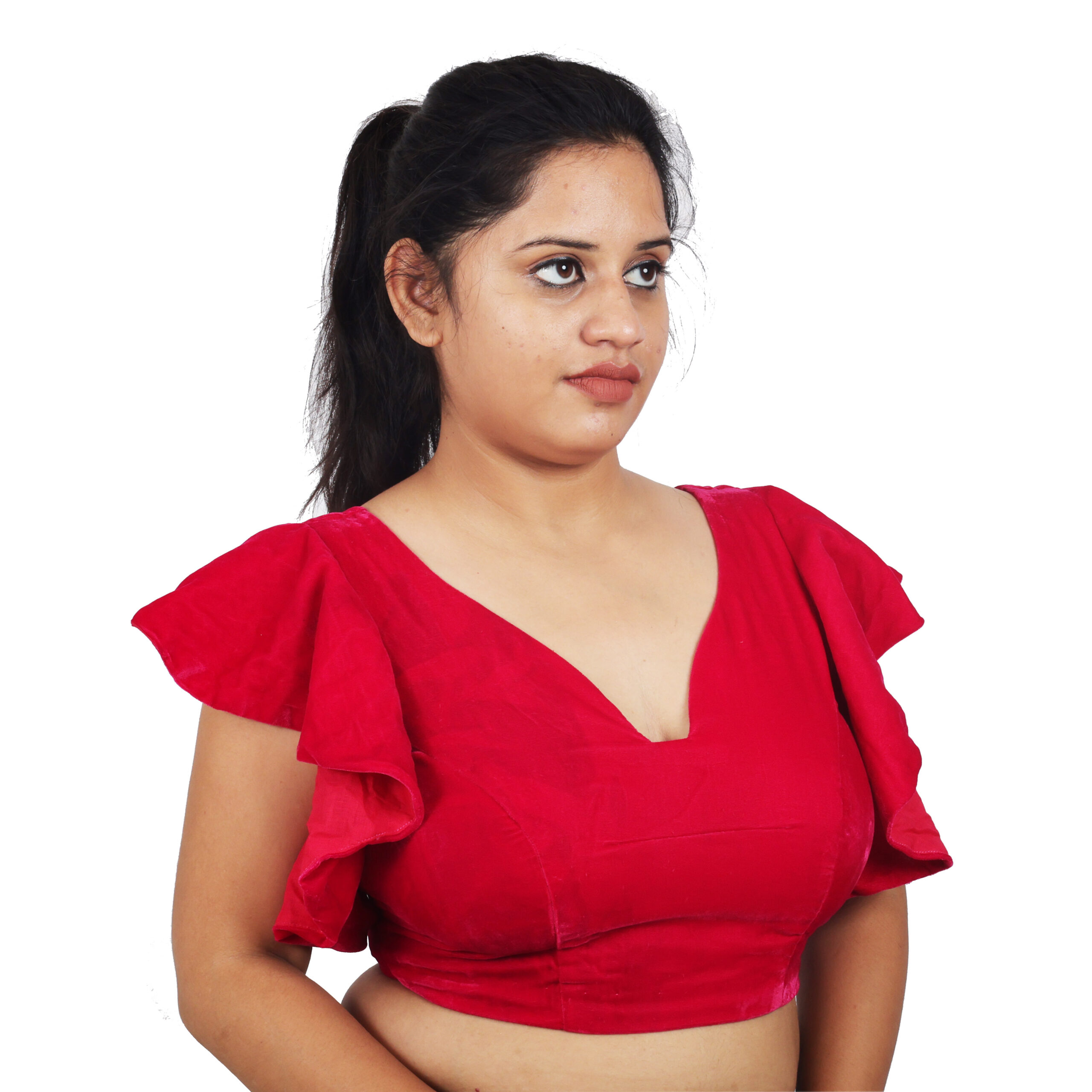 Velvet Designer Readymade Blouse - Image 4