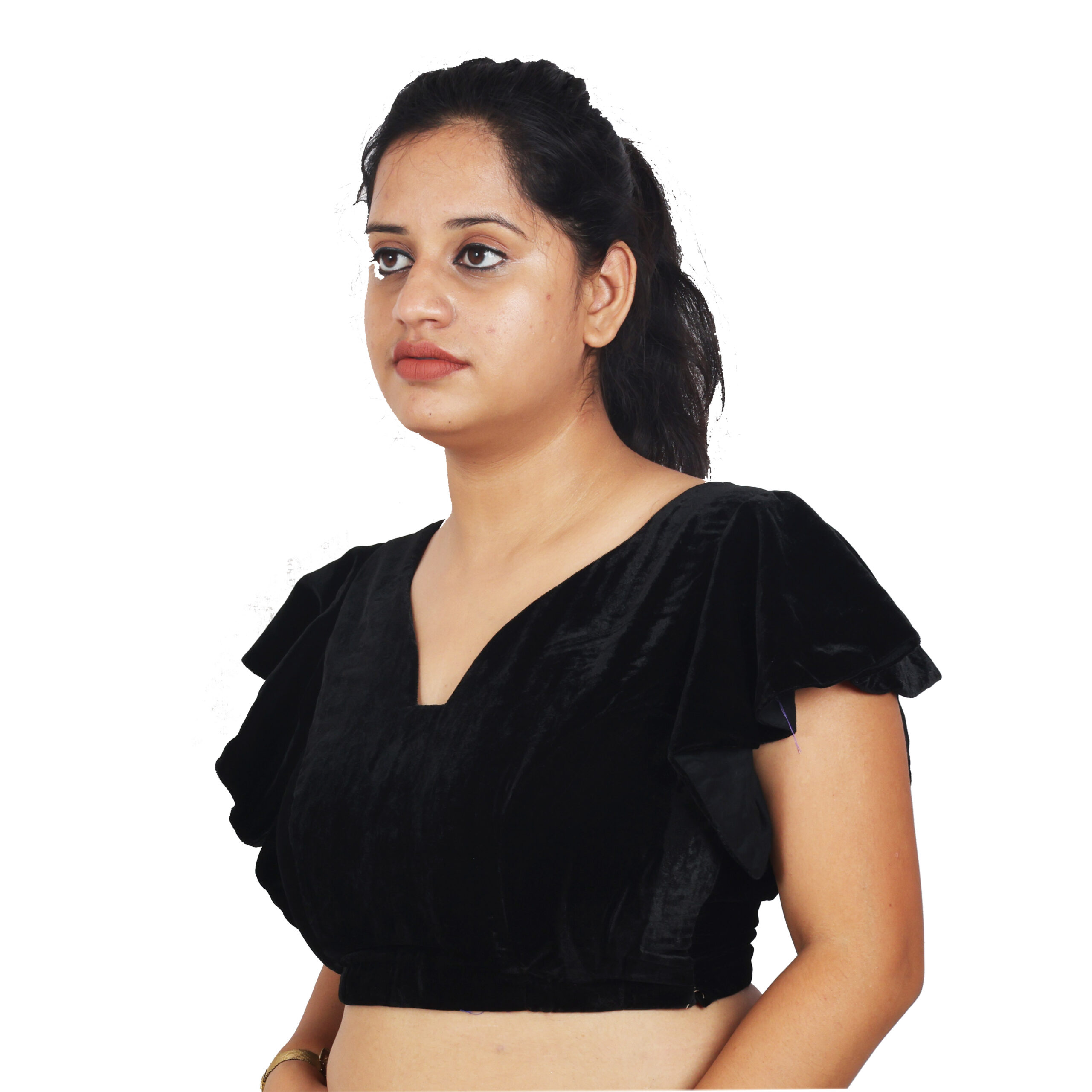 Velvet Designer Readymade Blouse - Image 3