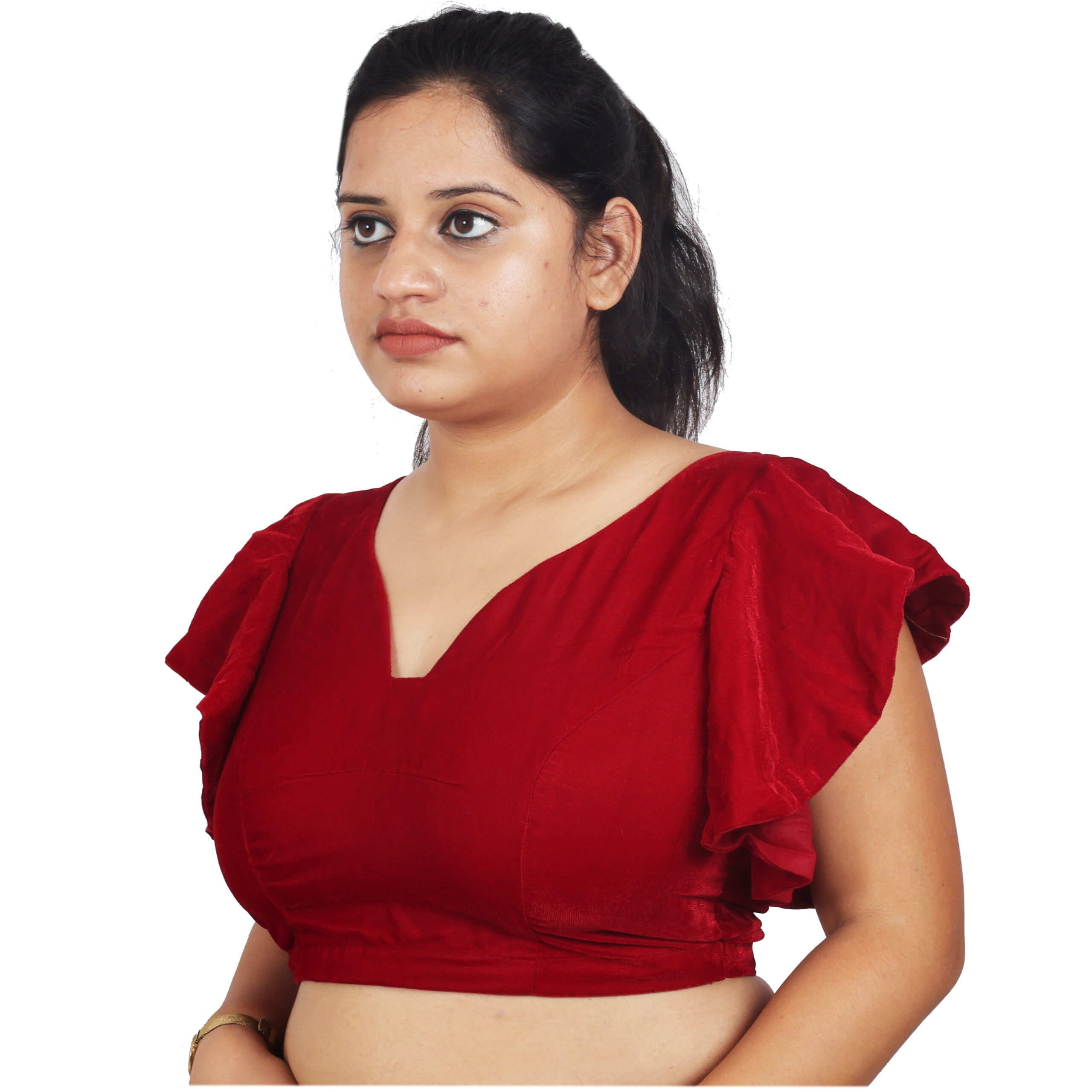 Velvet Designer Readymade Blouse - Image 3