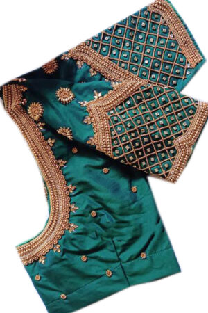Aari Green Embroidery Blouse