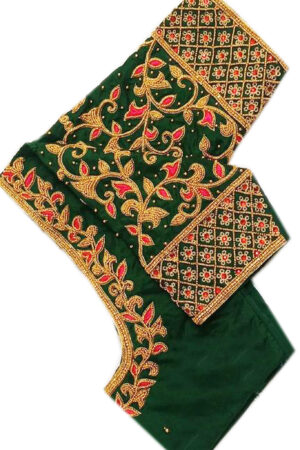 Bottle Green Zardosi Blouse
