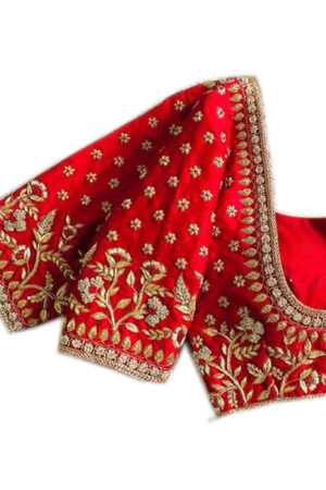 Red Bridal Embroidery Blouse
