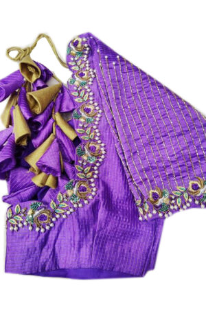 Purple Thread Work Blouse