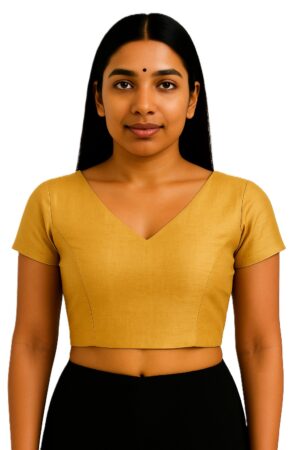 Tissue Gold Readymade Blouse