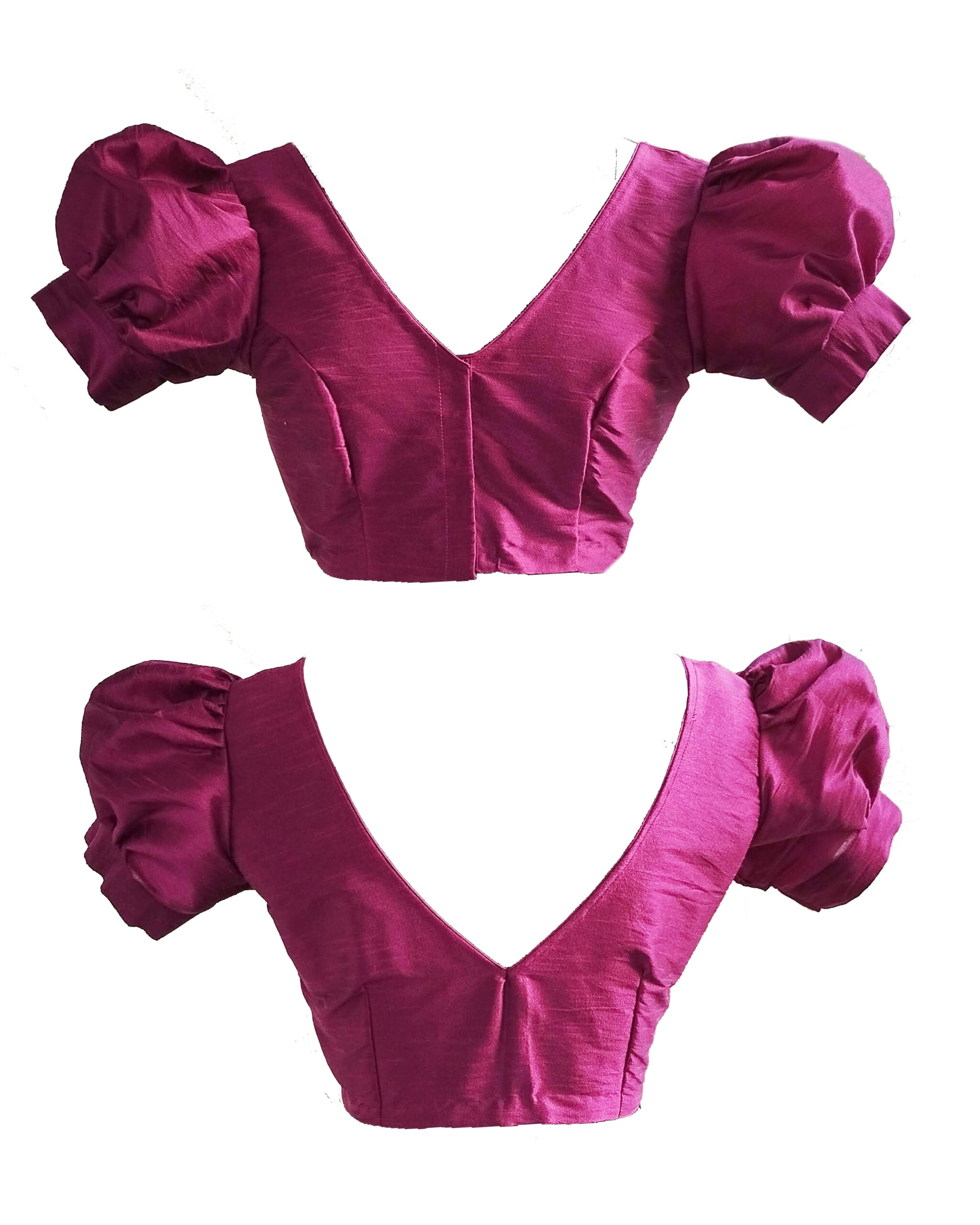 Rawsilk Puff Sleeves Blouse - Image 13