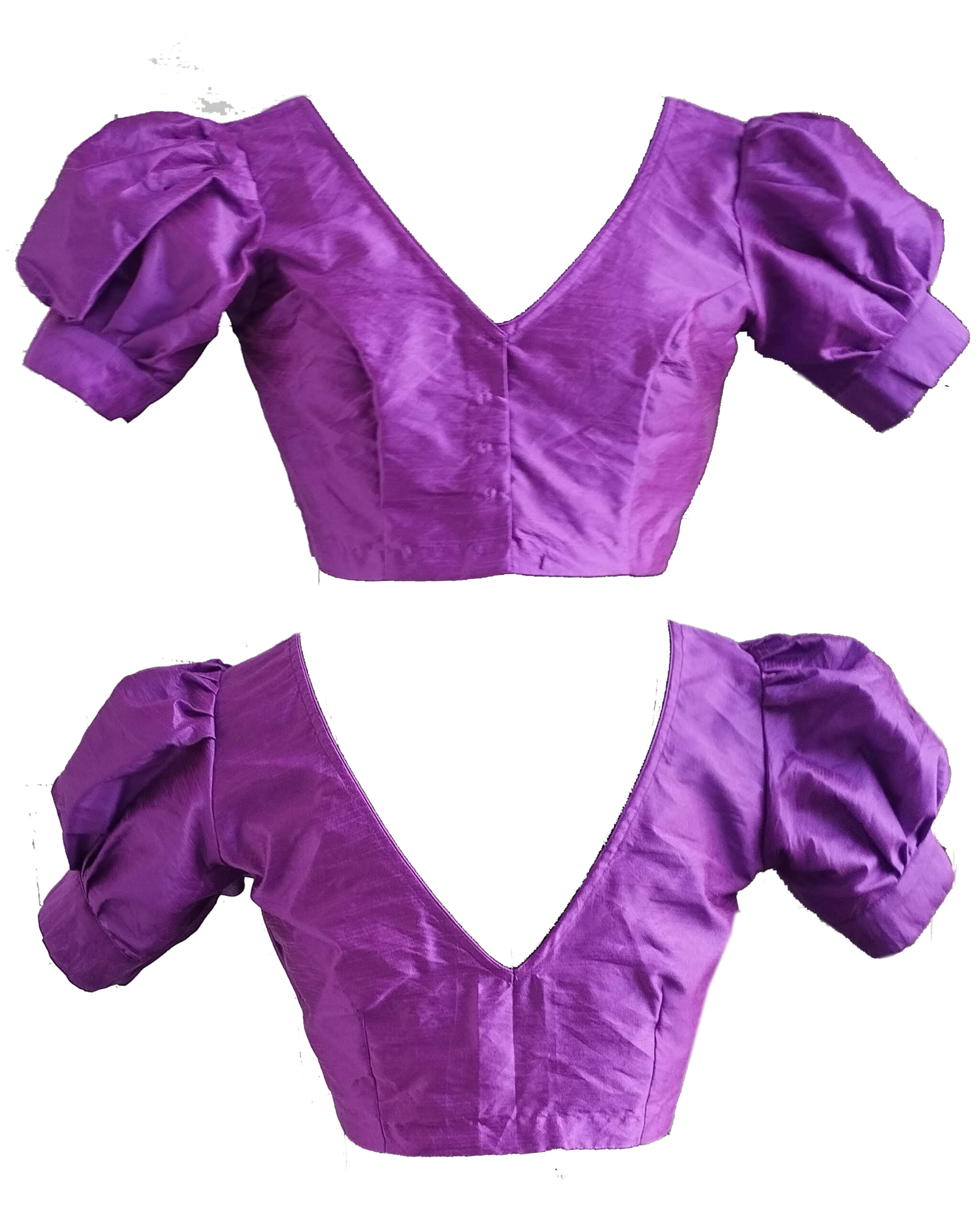 Rawsilk Puff Sleeves Blouse - Image 16