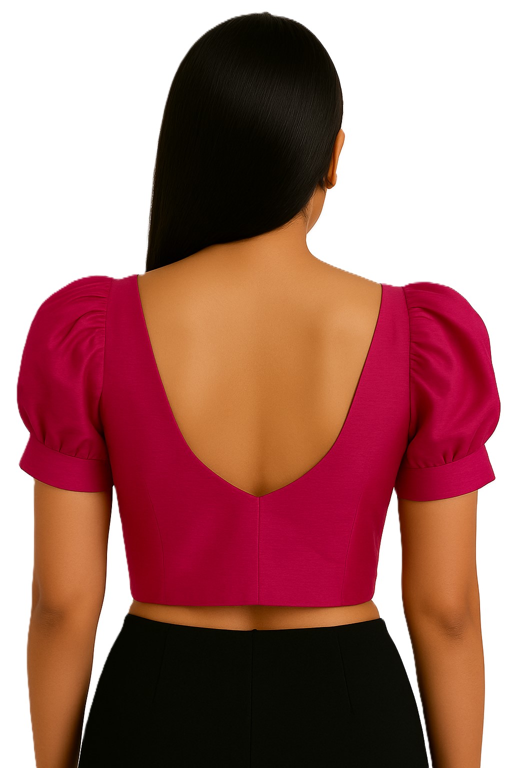 Rawsilk Puff Sleeves Blouse - Image 2