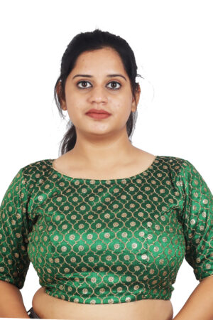 Green Heavy Embroidery Blouse