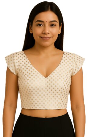 Polka Brocade Readymade Blouse