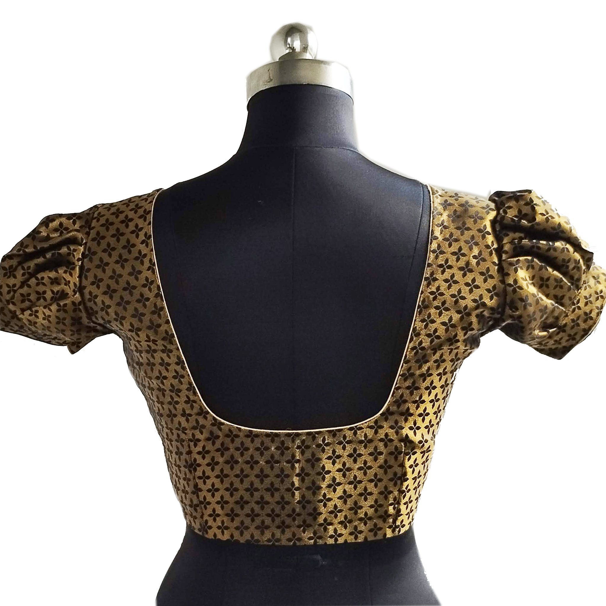 Black Gold Readymade Blouse - Image 2