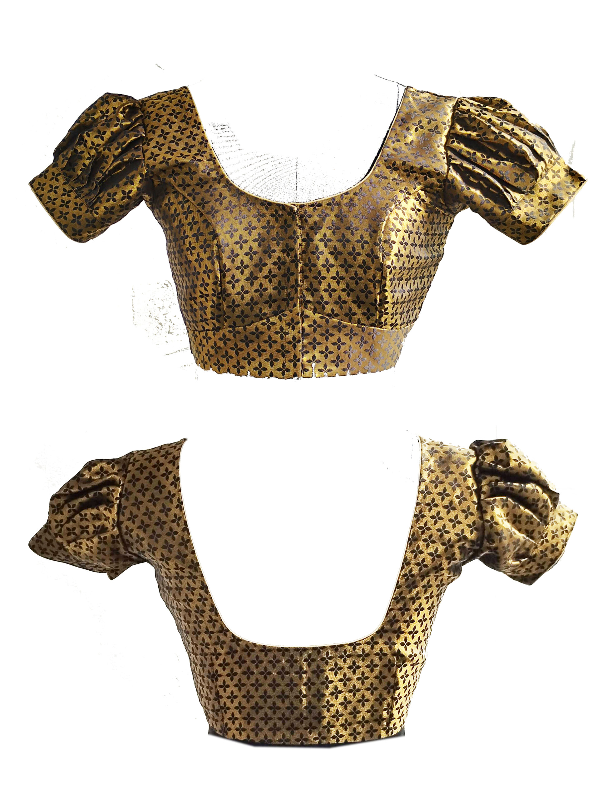 Black Gold Readymade Blouse - Image 3