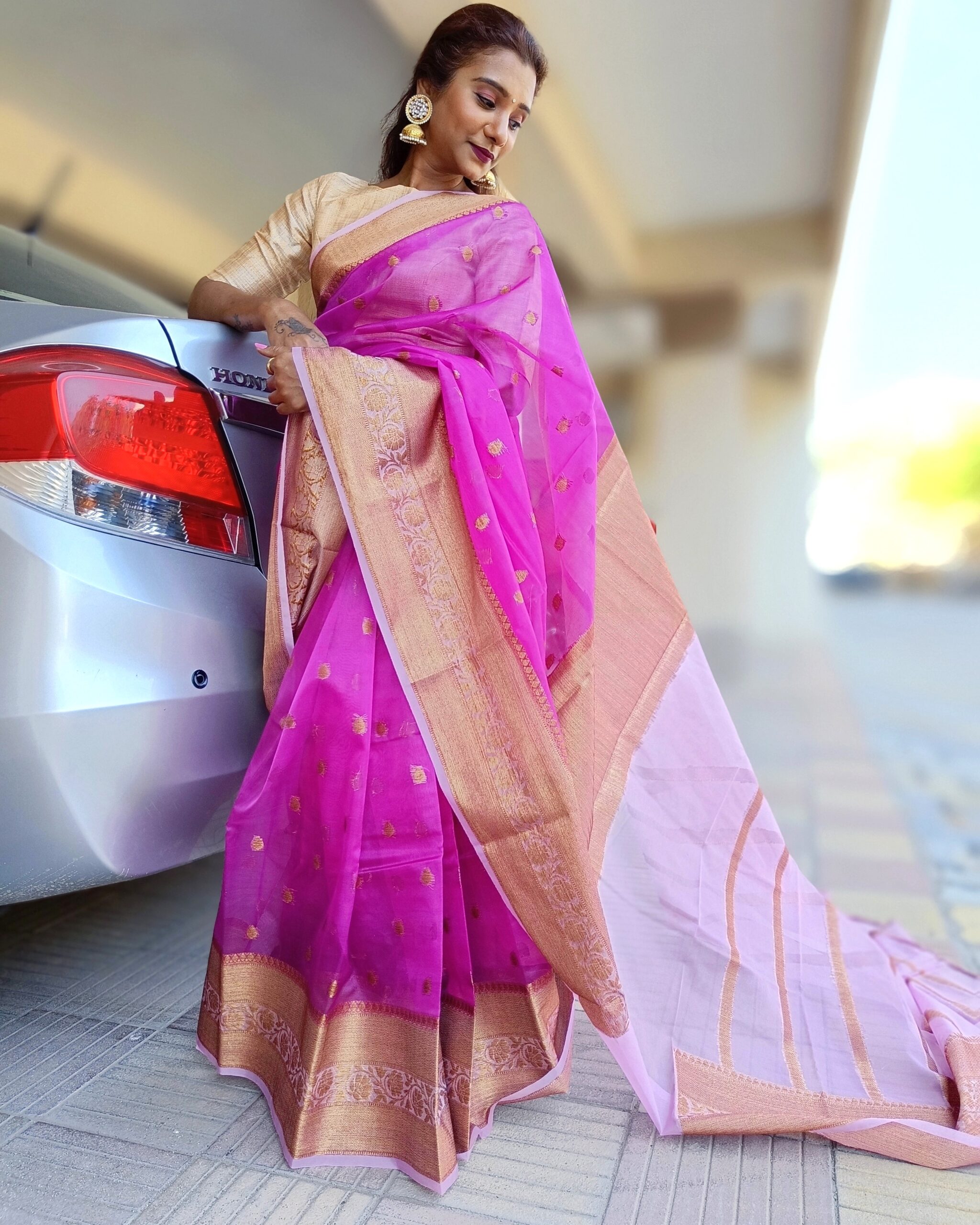 Traditional Organza Saree