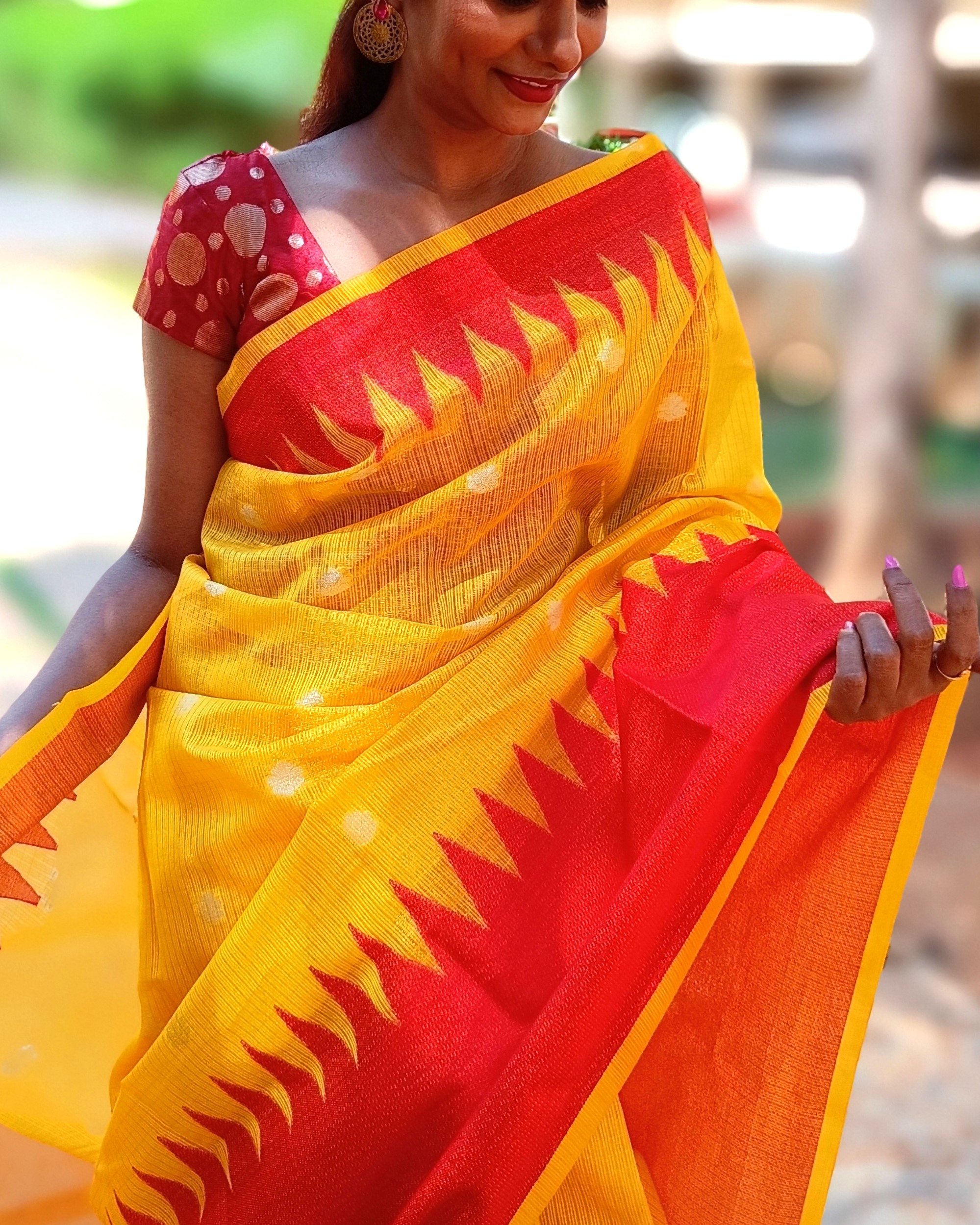 Kota Temple Design Saree - Image 2