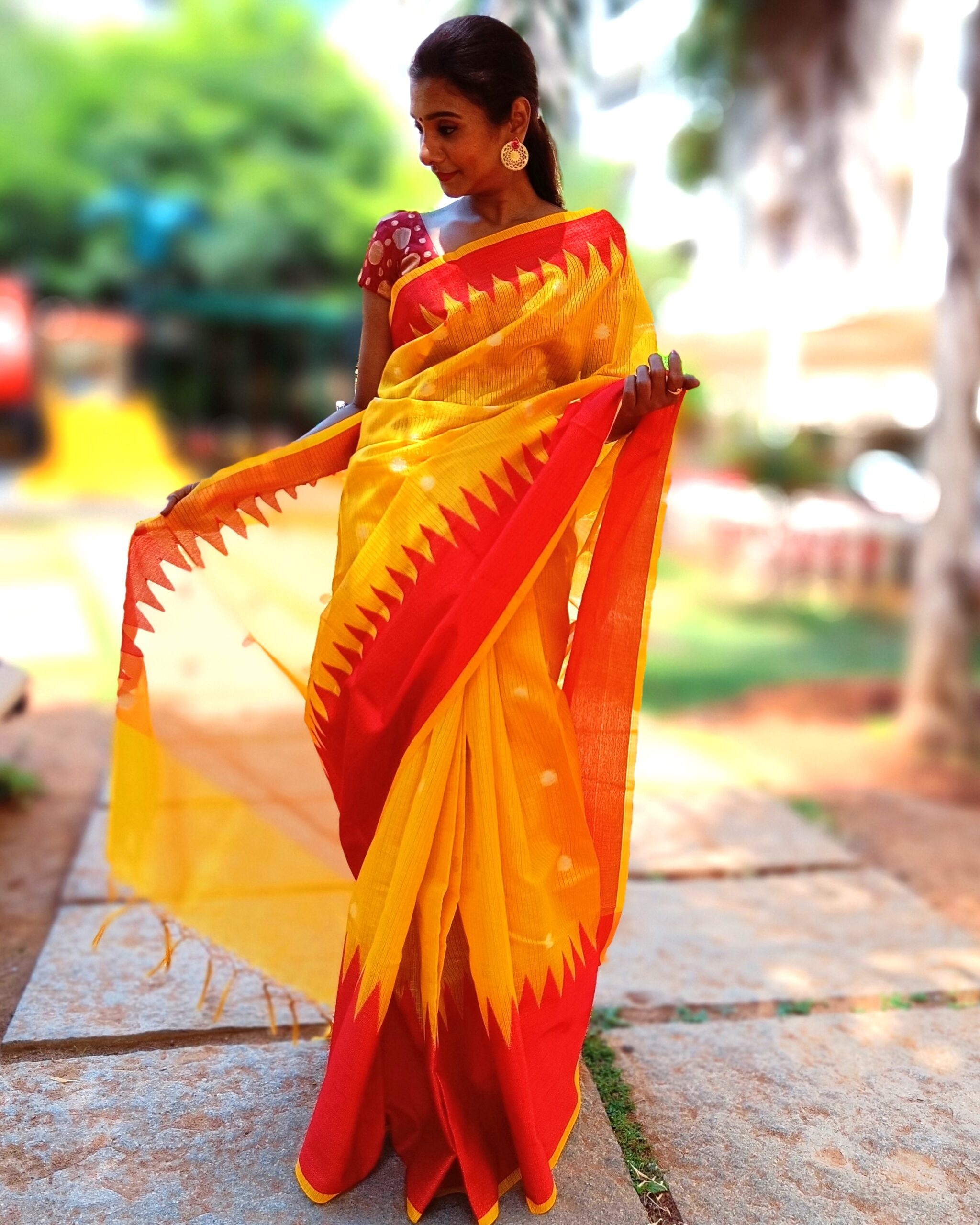 Kota Temple Design Saree